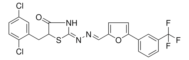 5-[3-(TRIFLUOROMETHYL)PHENYL]-2-FURALDEHYDE [(2E)-5-(2,5-DICHLOROBENZYL)-4-OXO-1,3-THIAZOLIDIN-2-YLIDENE]HYDRAZONE AldrichCPR