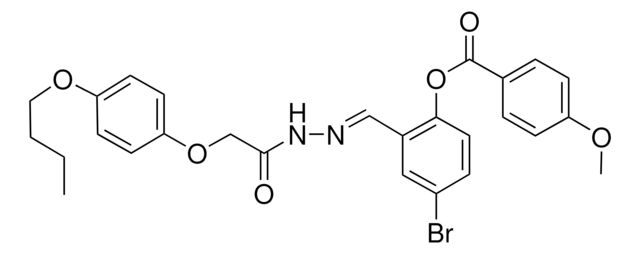 4-BROMO-2-(2-((4-BUTOXYPHENOXY)ACETYL)CARBOHYDRAZONOYL)PHENYL 4-METHOXYBENZOATE AldrichCPR