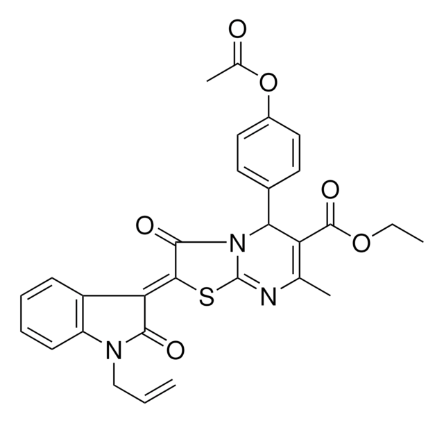 ETHYL (2Z)-5-[4-(ACETYLOXY)PHENYL]-2-(1-ALLYL-2-OXO-1,2-DIHYDRO-3H-INDOL-3-YLIDENE)-7-METHYL-3-OXO-2,3-DIHYDRO-5H-[1,3]THIAZOLO[3,2-A]PYRIMIDINE-6-CARBOXYLATE AldrichCPR