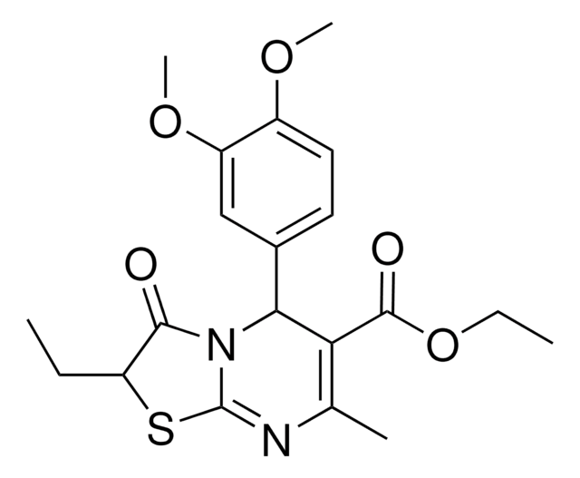 ETHYL 5-(3,4-DIMETHOXYPHENYL)-2-ETHYL-7-METHYL-3-OXO-2,3-DIHYDRO-5H-[1,3]THIAZOLO[3,2-A]PYRIMIDINE-6-CARBOXYLATE AldrichCPR