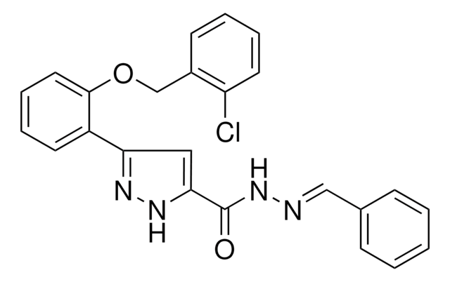 N'-BENZYLIDENE-3-(2-((2-CHLOROBENZYL)OXY)PHENYL)-1H-PYRAZOLE-5-CARBOHYDRAZIDE AldrichCPR