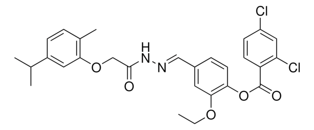 2-ETHOXY-4-((E)-{[(5-ISOPROPYL-2-METHYLPHENOXY)ACETYL]HYDRAZONO}METHYL)PHENYL 2,4-DICHLOROBENZOATE AldrichCPR