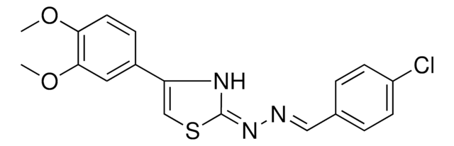 N-(4-CL-BENZYLIDENE)-N'-(4-(3,4-DIMETHOXY-PH)-3H-THIAZOL-2-YLIDENE)-HYDRAZINE AldrichCPR