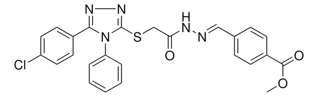 METHYL 4-{(E)-[({[5-(4-CHLOROPHENYL)-4-PHENYL-4H-1,2,4-TRIAZOL-3-YL]SULFANYL}ACETYL)HYDRAZONO]METHYL}BENZOATE AldrichCPR