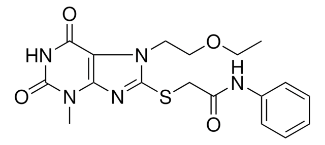 2-{[7-(2-ETHOXYETHYL)-3-METHYL-2,6-DIOXO-2,3,6,7-TETRAHYDRO-1H-PURIN-8-YL]SULFANYL}-N-PHENYLACETAMIDE AldrichCPR