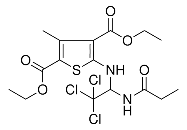 DIETHYL 3-METHYL-5-{[2,2,2-TRICHLORO-1-(PROPIONYLAMINO)ETHYL]AMINO}-2,4-THIOPHENEDICARBOXYLATE AldrichCPR