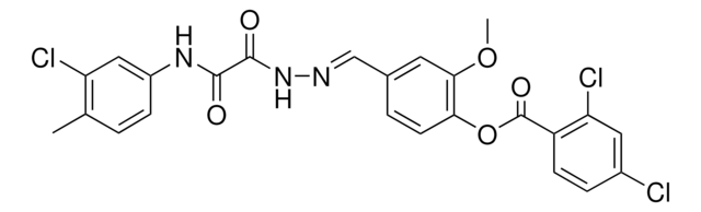 4-((E)-{[(3-CHLORO-4-METHYLANILINO)(OXO)ACETYL]HYDRAZONO}METHYL)-2-METHOXYPHENYL 2,4-DICHLOROBENZOATE AldrichCPR