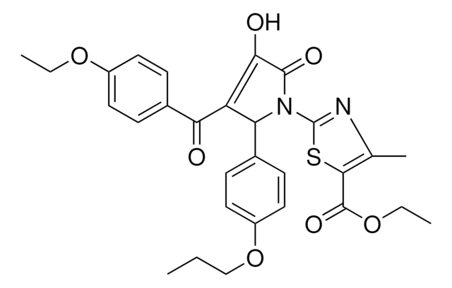 ETHYL 2-[3-(4-ETHOXYBENZOYL)-4-HYDROXY-5-OXO-2-(4-PROPOXYPHENYL)-2,5-DIHYDRO-1H-PYRROL-1-YL]-4-METHYL-1,3-THIAZOLE-5-CARBOXYLATE AldrichCPR