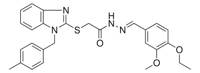 N'-[(E)-(4-ETHOXY-3-METHOXYPHENYL)METHYLIDENE]-2-{[1-(4-METHYLBENZYL)-1H-BENZIMIDAZOL-2-YL]SULFANYL}ACETOHYDRAZIDE AldrichCPR