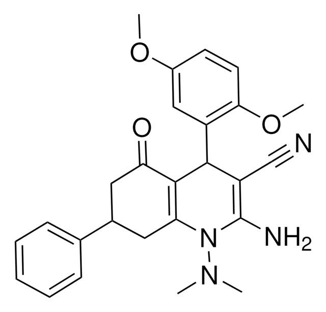 2-AMINO-4-(2,5-DIMETHOXYPHENYL)-1-(DIMETHYLAMINO)-5-OXO-7-PHENYL-1,4,5,6,7,8-HEXAHYDRO-3-QUINOLINECARBONITRILE AldrichCPR