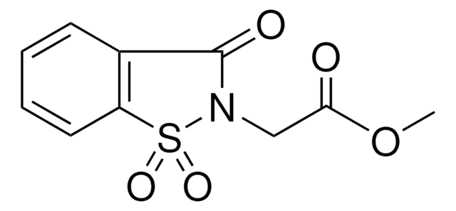 (1,1,3-TRIOXO-1,3-DIHYDRO-BENZO(D)ISOTHIAZOL-2-YL)-ACETIC ACID METHYL ESTER AldrichCPR