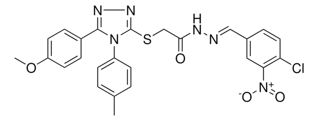 N'-[(E)-(4-CHLORO-3-NITROPHENYL)METHYLIDENE]-2-{[5-(4-METHOXYPHENYL)-4-(4-METHYLPHENYL)-4H-1,2,4-TRIAZOL-3-YL]SULFANYL}ACETOHYDRAZIDE AldrichCPR