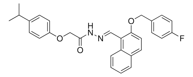 N'-((E)-{2-[(4-FLUOROBENZYL)OXY]-1-NAPHTHYL}METHYLIDENE)-2-(4-ISOPROPYLPHENOXY)ACETOHYDRAZIDE AldrichCPR