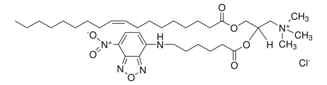 Fluorescent DOTAP 1-oleoyl-2-[6-[(7-nitro-2-1,3-benzoxadiazol-4-yl)amino]hexanoyl]-3-trimethylammonium propane (chloride salt), chloroform