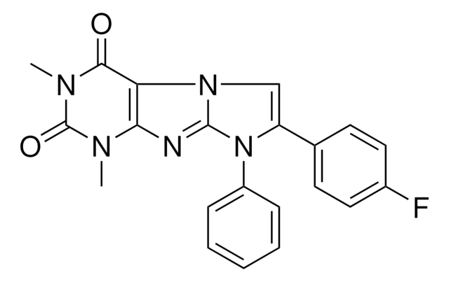 7-(4-FLUOROPHENYL)-1,3-DIMETHYL-8-PH-1H-IMIDAZO(2,1-F)PURINE-2,4(3H,8H)-DIONE AldrichCPR