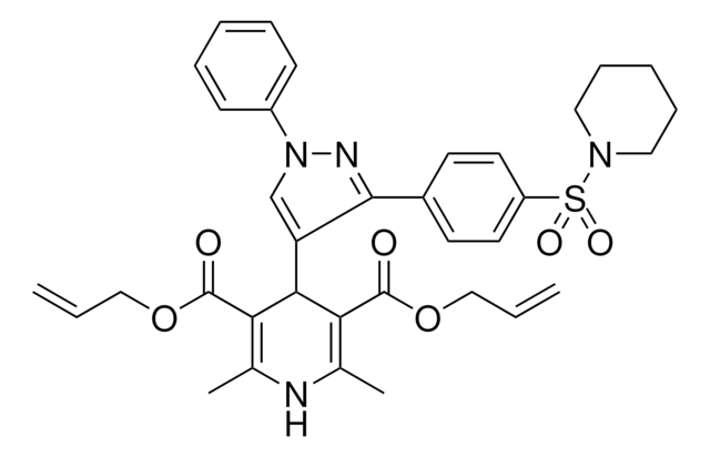 DIALLYL 2,6-DIMETHYL-4-{1-PHENYL-3-[4-(1-PIPERIDINYLSULFONYL)PHENYL]-1H-PYRAZOL-4-YL}-1,4-DIHYDRO-3,5-PYRIDINEDICARBOXYLATE AldrichCPR