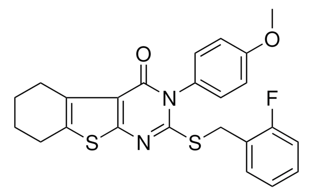 2-[(2-FLUOROBENZYL)SULFANYL]-3-(4-METHOXYPHENYL)-5,6,7,8-TETRAHYDRO[1]BENZOTHIENO[2,3-D]PYRIMIDIN-4(3H)-ONE AldrichCPR