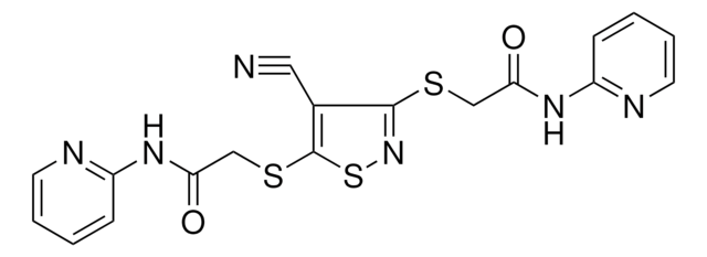 2-[(4-CYANO-3-{[2-OXO-2-(2-PYRIDINYLAMINO)ETHYL]SULFANYL}-5-ISOTHIAZOLYL)SULFANYL]-N-(2-PYRIDINYL)ACETAMIDE AldrichCPR