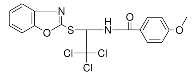 N-(1-(BENZOOXAZOL-2-YLSULFANYL)-2,2,2-TRICHLORO-ETHYL)-4-METHOXY-BENZAMIDE AldrichCPR