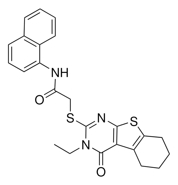 2-[(3-ETHYL-4-OXO-3,4,5,6,7,8-HEXAHYDRO[1]BENZOTHIENO[2,3-D]PYRIMIDIN-2-YL)SULFANYL]-N-(1-NAPHTHYL)ACETAMIDE AldrichCPR