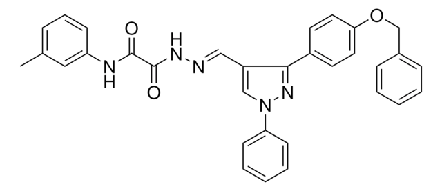 2-[(2E)-2-({3-[4-(BENZYLOXY)PHENYL]-1-PHENYL-1H-PYRAZOL-4-YL}METHYLENE)HYDRAZINO]-N-(3-METHYLPHENYL)-2-OXOACETAMIDE AldrichCPR