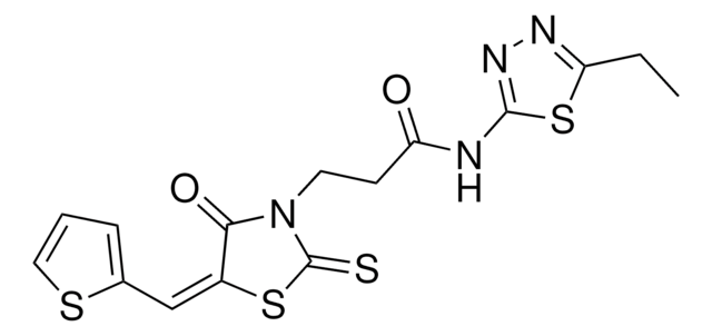 N-(5-ETHYL-1,3,4-THIADIAZOL-2-YL)-3-[(5E)-4-OXO-5-(2-THIENYLMETHYLENE)-2-THIOXO-1,3-THIAZOLIDIN-3-YL]PROPANAMIDE AldrichCPR