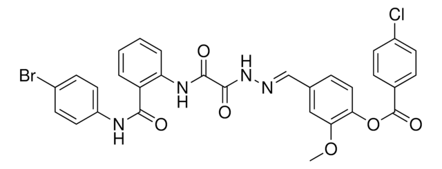 4-((E)-{[{2-[(4-BROMOANILINO)CARBONYL]ANILINO}(OXO)ACETYL]HYDRAZONO}METHYL)-2-METHOXYPHENYL 4-CHLOROBENZOATE AldrichCPR