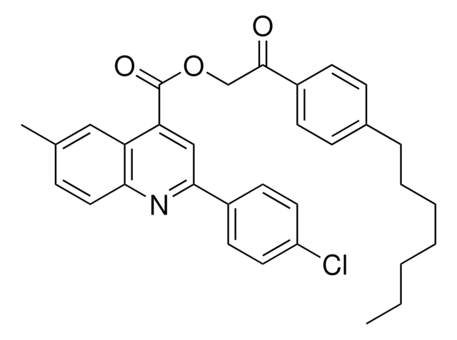 2-(4-HEPTYLPHENYL)-2-OXOETHYL 2-(4-CHLOROPHENYL)-6-METHYL-4-QUINOLINECARBOXYLATE AldrichCPR