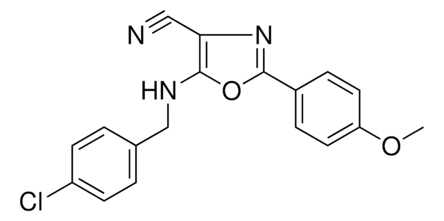 5-((4-CHLOROBENZYL)AMINO)-2-(4-METHOXYPHENYL)-1,3-OXAZOLE-4-CARBONITRILE AldrichCPR