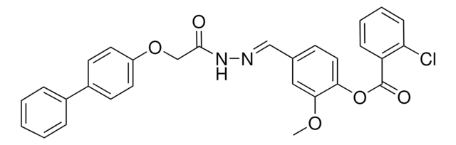 4-((E)-{[([1,1'-BIPHENYL]-4-YLOXY)ACETYL]HYDRAZONO}METHYL)-2-METHOXYPHENYL 2-CHLOROBENZOATE AldrichCPR