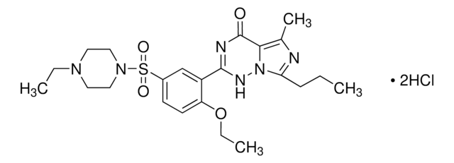 Vardenafil dihydrochloride solution 1.0&#160;mg/mL in methanol (as free base), ampule of 1&#160;mL, certified reference material, Cerilliant&#174;