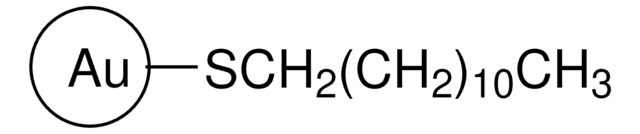 Gold-Nanopartikel 3-5&#160;nm particle size (TEM), dodecanethiol functionalized, 2&#160;% (w/v) in toluene