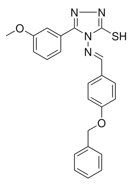 4-({(E)-[4-(BENZYLOXY)PHENYL]METHYLIDENE}AMINO)-5-(3-METHOXYPHENYL)-4H-1,2,4-TRIAZOLE-3-THIOL AldrichCPR