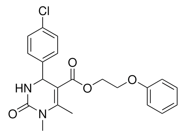 2-PHENOXYETHYL 4-(4-CHLOROPHENYL)-1,6-DIMETHYL-2-OXO-1,2,3,4-TETRAHYDRO-5-PYRIMIDINECARBOXYLATE AldrichCPR