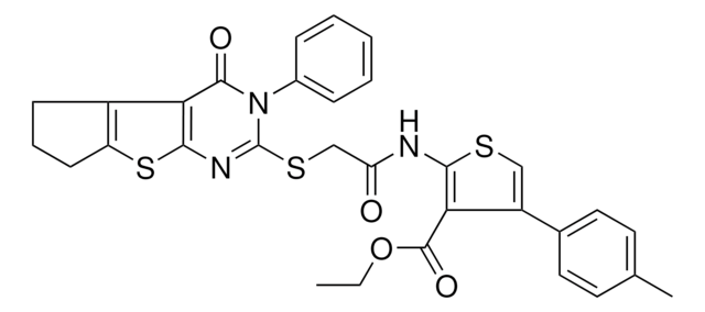 ETHYL 4-(4-METHYLPHENYL)-2-({[(4-OXO-3-PHENYL-3,5,6,7-TETRAHYDRO-4H-CYCLOPENTA[4,5]THIENO[2,3-D]PYRIMIDIN-2-YL)SULFANYL]ACETYL}AMINO)-3-THIOPHENECARBOXYLATE AldrichCPR