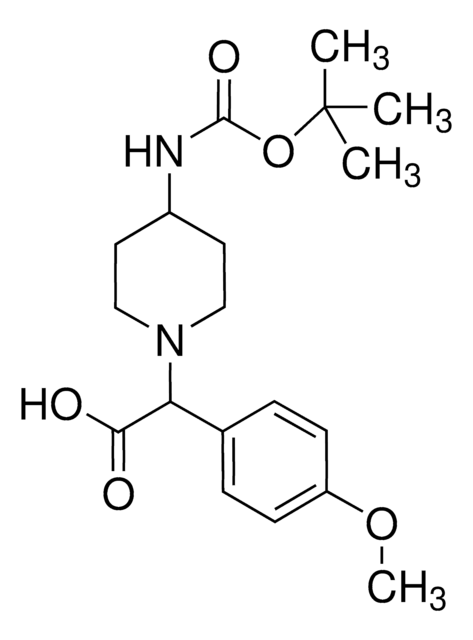 {4-[(tert-Butoxycarbonyl)amino]-1-piperidinyl}(4-methoxyphenyl)acetic acid AldrichCPR