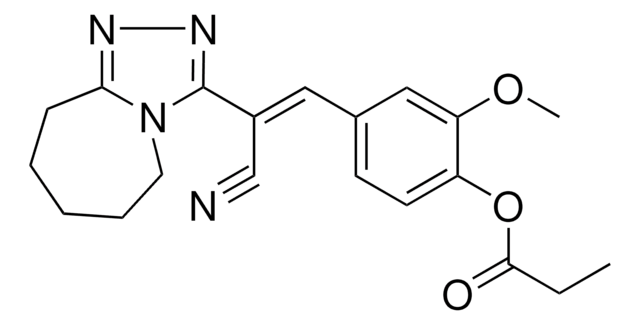 4-[(E)-2-CYANO-2-(6,7,8,9-TETRAHYDRO-5H-[1,2,4]TRIAZOLO[4,3-A]AZEPIN-3-YL)ETHENYL]-2-METHOXYPHENYL PROPIONATE AldrichCPR