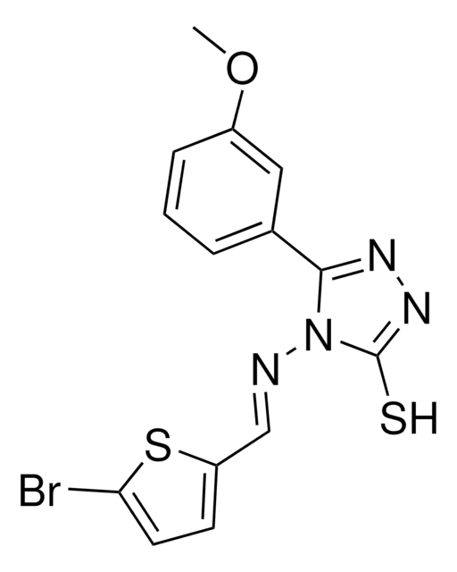 4-{[(E)-(5-BROMO-2-THIENYL)METHYLIDENE]AMINO}-5-(3-METHOXYPHENYL)-4H-1,2,4-TRIAZOLE-3-THIOL AldrichCPR