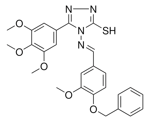 4-({(E)-[4-(BENZYLOXY)-3-METHOXYPHENYL]METHYLIDENE}AMINO)-5-(3,4,5-TRIMETHOXYPHENYL)-4H-1,2,4-TRIAZOLE-3-THIOL AldrichCPR