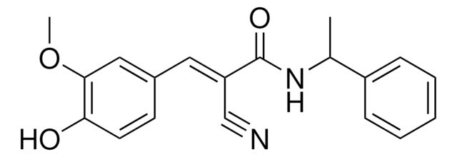 2-CYANO-3-(4-HYDROXY-3-METHOXYPHENYL)-N-(1-PHENYLETHYL)ACRYLAMIDE AldrichCPR