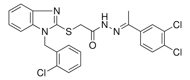 2-{[1-(2-CHLOROBENZYL)-1H-BENZIMIDAZOL-2-YL]SULFANYL}-N'-[(E)-1-(3,4-DICHLOROPHENYL)ETHYLIDENE]ACETOHYDRAZIDE AldrichCPR