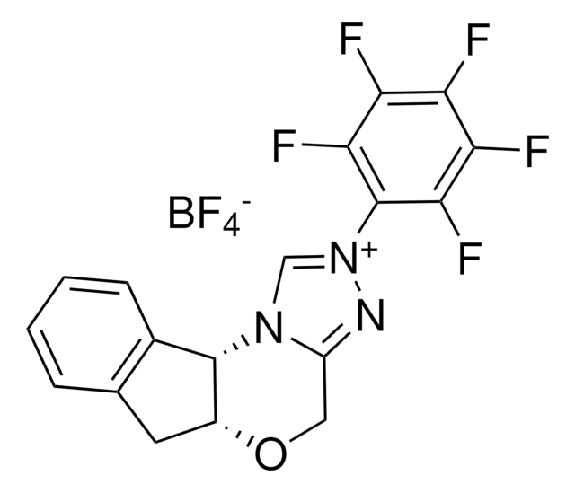 5a(R),10b(S)-5a,10b-二氢-2-(五氟苯基)-4H,6H-茚并[2,1-b][1,2,4]三唑并[4,3-d][1,4]噁嗪鎓四氟硼酸 97%