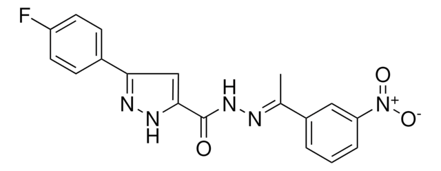 3-(4-FLUOROPHENYL)-N'-(1-(3-NITROPHENYL)ETHYLIDENE)-1H-PYRAZOLE-5-CARBOHYDRAZIDE AldrichCPR