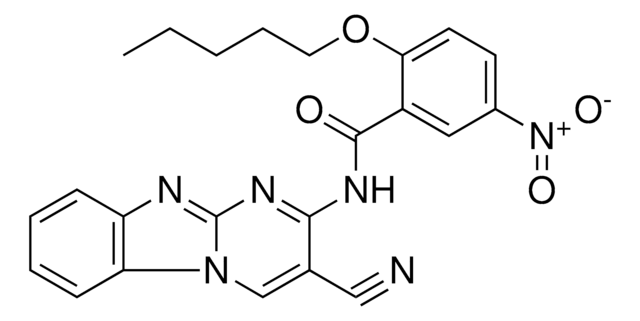 N-(3-CYANOPYRIMIDO(1,2-A)BENZIMIDAZOL-2-YL)-5-NITRO-2-(PENTYLOXY)BENZAMIDE AldrichCPR