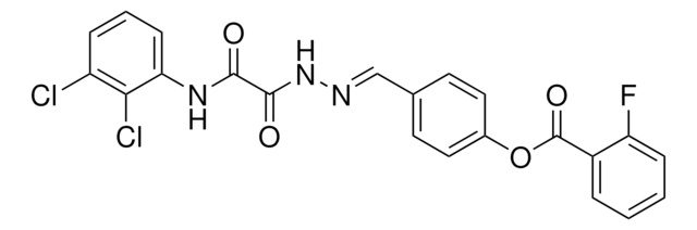 4-(2-((2,3-DICHLOROANILINO)(OXO)ACETYL)CARBOHYDRAZONOYL)PHENYL 2-FLUOROBENZOATE AldrichCPR