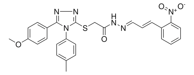 2-{[5-(4-METHOXYPHENYL)-4-(4-METHYLPHENYL)-4H-1,2,4-TRIAZOL-3-YL]SULFANYL}-N'-[(E,2E)-3-(2-NITROPHENYL)-2-PROPENYLIDENE]ACETOHYDRAZIDE AldrichCPR