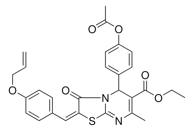 ETHYL (2E)-5-[4-(ACETYLOXY)PHENYL]-2-[4-(ALLYLOXY)BENZYLIDENE]-7-METHYL-3-OXO-2,3-DIHYDRO-5H-[1,3]THIAZOLO[3,2-A]PYRIMIDINE-6-CARBOXYLATE AldrichCPR