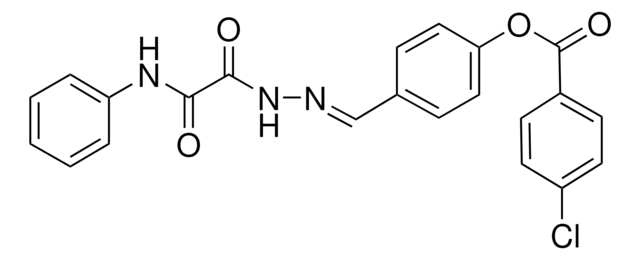 4-(2-(ANILINO(OXO)ACETYL)CARBOHYDRAZONOYL)PHENYL 4-CHLOROBENZOATE AldrichCPR