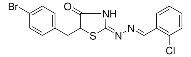 2-CHLOROBENZALDEHYDE (5-(4-BROMOBENZYL)4-OXO-1,3-THIAZOLIDIN-2-YLIDENE)HYDRAZONE AldrichCPR