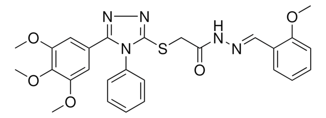 N'-[(E)-(2-METHOXYPHENYL)METHYLIDENE]-2-{[4-PHENYL-5-(3,4,5-TRIMETHOXYPHENYL)-4H-1,2,4-TRIAZOL-3-YL]SULFANYL}ACETOHYDRAZIDE AldrichCPR